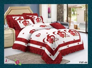 Ensemble de literie de luxe drap plat en coton avec housse de couette 6 pièces ensemble de housse de couette et drap de lit pour chambre à coucher - Product Image 2