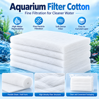 30 X 240cm 250g Serat Halus Putih yang Dapat Disobek dengan Tangan untuk Filter Akuarium