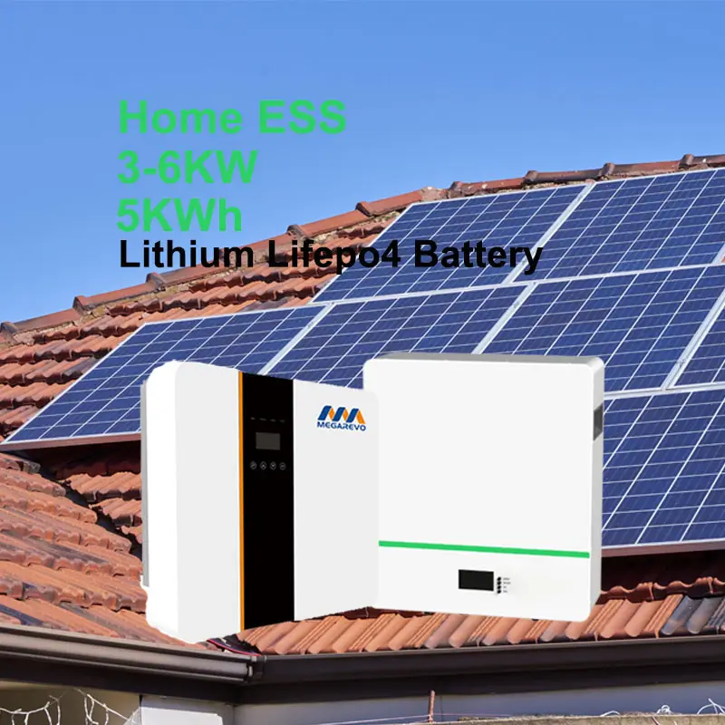 Seetek 5kw Model populer sistem tenaga surya untuk rumah di Eropa dengan baterai Lithium dan panel surya besar