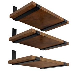 ขายึดผนังสำหรับชั้นวางของ หนา 1/5 นิ้ว ขายึดเหล็กแบบ <span class=keywords><strong>J</strong></span> สำหรับชั้นวางลอย สำหรับห้องครัวสไตล์ฟาร์มเฮาส์ โครงการชั้นวาง DIY - Product Image 1