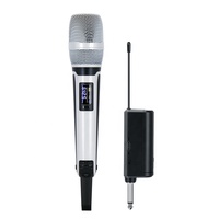 Microphone sans fil portable en métal UT3000A-1ch pour karaoké familial, microphone à canal unique, récepteur rechargeable universel