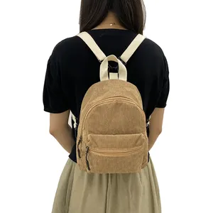 March EXPO Trade Fair 2024 Hot Supplier Primarily Handle Manufacturing Corduroy Kids Back To School Bag Child Backpack For Kids