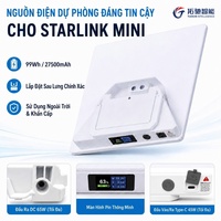 Batterie externe haute capacité 99Wh 27500mAh pour Starlink Mini, chargeur portable étanche IP65 avec support, compatible DC 65W PD 45W USB-C, idéal pour le camping