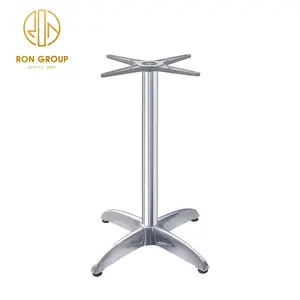 Decorative Stainless Steel Coffee Shop Table Leg Cast Metal Aluminum Dining Table Base Metal For Restaurant Hotel