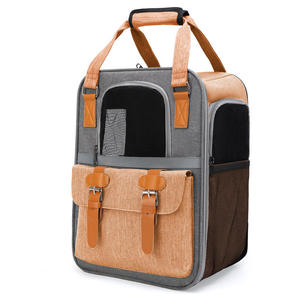 Portable Pet Carrier <b>Backpack</b> Capacity Breathable Foldable Modern Style Oxford Material Zipper Transparent <b>Cat</b> Dog Travel Bag - Product Image 6