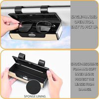 Boîte à lunettes de voiture en cuir multifonction de luxe, étui portable pour lunettes de soleil, étui pour lunettes de conduite, pare-soleil