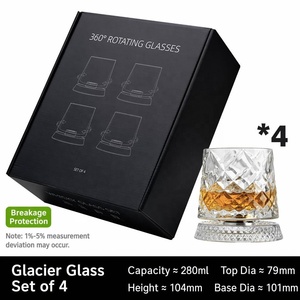 Verre à whisky innovant avec base rotative, coupe en cristal <span class=keywords><strong>Melon</strong></span> pour bar à domicile et pub, avec emballage cadeau <span class=keywords><strong>de</strong></span> luxe, tasse moderne pour spiritueux - Product Image 2