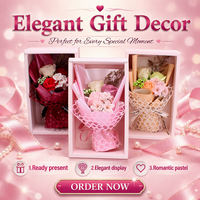 AYOYO OEM Umweltfreundliches Geschenk zum Muttertag, Abschlussfeier, Ostern, Neues Design Mini Dekorativer Seifenblumenstrauß für Frauen und Mädchen