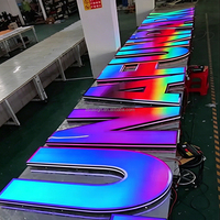 Lettres lumineuses LED multicolores personnalisées imprimées en 3D, étanches IP65, pour la publicité en bureau, l'éclairage des bâtiments