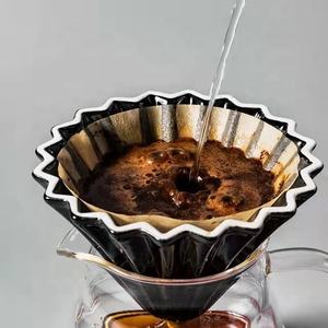 ที่ดริปกาแฟโอริกามิเซรามิกพร้อมที่ใส่ไม้ทำด้วยมือ - Product Image 4