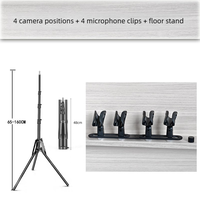 Support de microphone de bureau double tête ou quadruple tête pour conférence