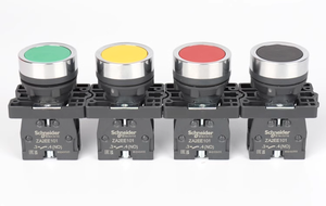 New and Original XA2 Series Complete Push <b>Button</b> XA2EA51 Yellow Spring Return Flat Plastic <b>Button</b> - Product Image 3