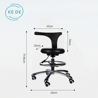 Chaise de laboratoire industrielle ESD réglable Tabouret pivotant de bureau en polyuréthane à faible coût pour hôtels et ateliers