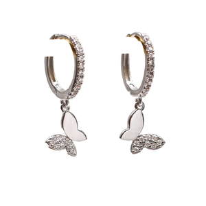 Pendientes de Plata de Ley 925 con Circonita Verde y Negra en Forma de Lágrima, Estilo Lujoso para Mujer, para Bodas - Product Image 1