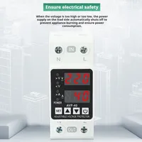 Relais de protection contre les surintensités et les sous-tensions, protection sur rail DIN, 40A 63A 220V, dispositif de protection contre les courants résiduels réglable
