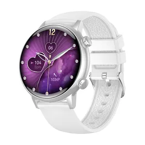 Aksesoris Fashion 2023 Jam Tangan Wanita Layar Amoled 1.1 Inci HK39 NFC Android IOS Telepon Panggilan Wanita Reloj Jam Tangan Pintar