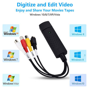 การ์ดจับภาพวิดีโอ USB อุปกรณ์บันทึกวิดีโอ AV เสียงและวิดีโอ VHS VCR DVD เป็นดิจิตอลคอนเวอร์เตอร์สำหรับพีซี ทีวี เครื่องเล่นเทป กล้องวิดีโอ - Product Image 3