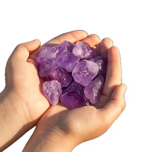 Batu Amethyst Mentah Alami, Kristal Amethyst, Batu Diffuser Aromaterapi, Ornamen Kristal, Batu Dekoratif, Grosir - Product Image 4