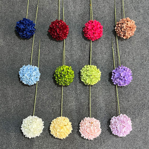 Bouquet de fleurs d'hortensia en soie pour décoration de mariage et de maison, style moderne, mini-arrangement rond moulé par injection - Product Image 2
