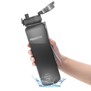 Botella de Agua Deportiva <span class=keywords><strong>PROIRON</strong></span> de 500 ml y 1000 ml con Filtro, Bebedero de Plástico con Tapa Abatible para Ciclismo, Gimnasio, Corredores, Estudiantes y Campamento - Product Image 1