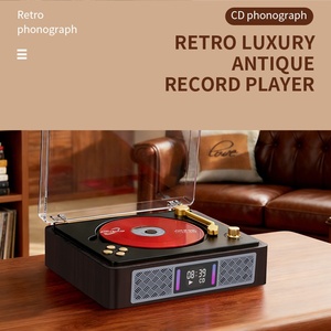 Lecteur <span class=keywords><strong>CD</strong></span>/Vinyle de Bureau Personnalisé Multi-Sources, Meilleure Vente, Prise en Charge Musicale, Réception/Transmission BT, Lecture MP3/WMA, Idéal Cadeau - Product Image 1