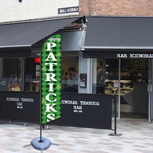 2.5*11.5 FT St. Patrick's Feather <b>Flags</b> Beach <b>Flag</b> for Beach Party and Advertising Promotions - Product Image 5