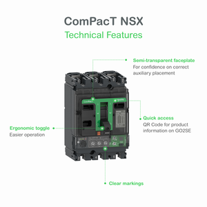 Nuevo Interruptor Automático MCCB C10H3TM016 LV429677 NSX100H TMD 16 3P3D F NSX100H TMD 25 3P3D F LV429676 C10H3TM025 - Product Image 2