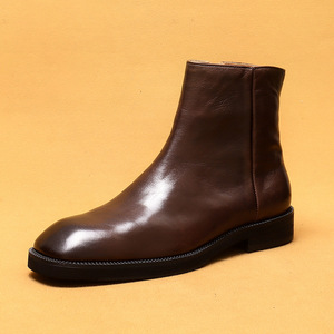 Botas de Trabajo Amekaki Retro de Moda para Hombre, con Cordones en el Tobillo, de Cuero Genuino Original, Lavables, Antideslizantes, Nuevas 2025 - Product Image 4