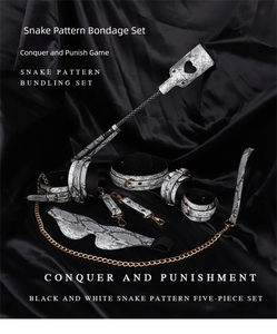 Ensemble de bondage Scarletsin C-31-4 à imprimé serpent, jouets sexuels SM haut de gamme, bandeau pour les yeux, produits pour adultes de punition et de discipline - Product Image 6