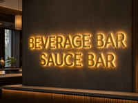 Enseigne lumineuse LED personnalisée en métal 3D rétroéclairée pour façade de bâtiment commercial extérieur, bar, devanture de magasin