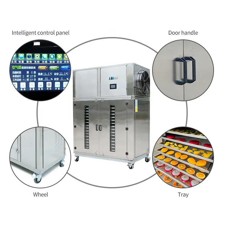 Nieuwe Uiendroger Machine Ontvochtiger 22 Dienblad 500Kg Commerciële Paddenstoel Mango Voedsel Dehydrator Verkoop Malaysia