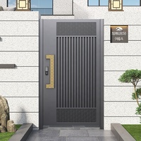Vente chaude Aluminium Luxe Style Simple & Double Grille Jardin Portes Livraison Rapide Métal Cour Portes Personnalisé Usine