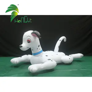 Individuelles logo aufblasbare lustige spotty hund pool schwimmt Aufblasbare hund für schwimmbad