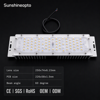 Module LED SMD 3030 50W IP65 à haut lumen, blanc chaud, angle large de 60 degrés, éclairage routier urbain, réduction sur les commandes en gros, haute efficacité