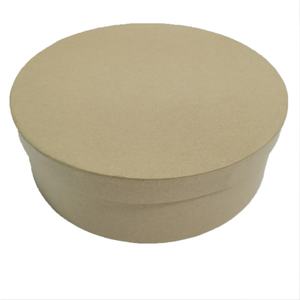 กล่องกระดาษคราฟท์สีน้ำตาลทรงกลมสำหรับงาน DIY ตกแต่งด้วยสี ทำจากกระดาษมาเช่ เหมาะสำหรับบรรจุภัณฑ์ของขวัญ ขนมหวาน หรือสตรอว์เบอร์รี - Product Image 3