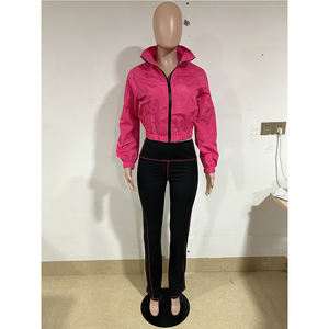 Completo Due Pezzi Personalizzato da Donna Giacca Corta e <span class=keywords><strong>Pantaloni</strong></span> <span class=keywords><strong>Lunghi</strong></span> Set Casual Due Pezzi Tuta da Jogging Completi Donna 2026 - Product Image 5