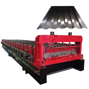 Shipping container roof panel roll forming machine