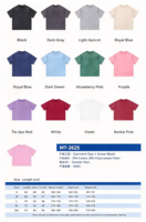 Kaos Oblong Pendek Lengan Pendek Grafis Monyet Batik Custom OEM THREAD VOX 275GSM Katun Jersey Double Yarn Combed, Kerah Bulat Longgar