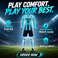 Ensemble de survêtement de football pour hommes Kuest, short et maillot à manches longues, tenue de football, ensembles d'uniformes d'entraînement de football, personnalisable
