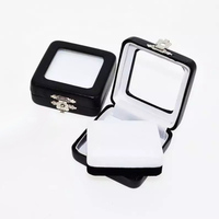 Оптовая продажа, портативная коробка для драгоценных камней небольшого размера, коробка для ювелирных изделий из искусственной кожи, коробка для ювелирных изделий из алмазного драгоценного камня с металлической пряжкой