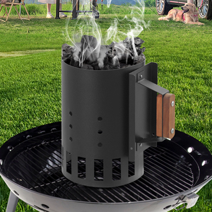 Stainless Steel <strong>BBQ</strong> Charcoal <strong>Chimney</strong> Starter with Wood Handle, Large Capacity <strong>BBQ</strong> Lighter Tool - Product Image 6