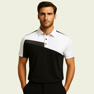 Camisetas de golf para hombre con logotipo personalizado, camiseta de bolos de rendimiento diseñada con licra, poliéster, Piqué, Polo que absorbe la humedad - Product Image 1