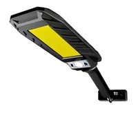 Lampe solaire murale à détecteur de mouvement COB SMD LED avec télécommande, indice de protection IP44, température de couleur variable 3500K-7000K pour jardin/cour