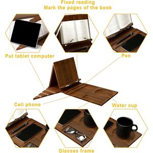 Support de valet de lecture en bois Offre Spéciale personnalisé bibliothèque triangulaire et étagère de lecture support de rangement pratique et support pour les livres - Product Image 3