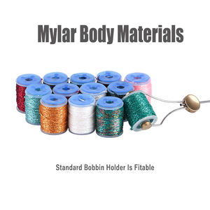 Matériaux de pêche à la mouche : <span class=keywords><strong>Tresse</strong></span> plate holographique / Matériau de corps en Mylar synthétique, paillettes scintillantes, streamers et matériaux <span class=keywords><strong>pour</strong></span> la fabrication de nymphes - Product Image 4