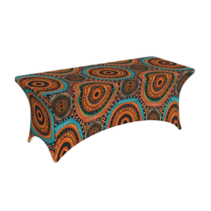 Mantel de Spandex elástico de estilo Tribal africano, cubierta de mesa ajustada Rectangular personalizada para banquetes de boda, fiestas para hoteles - Product Image 1