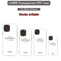 Coque transparente antichoc en TPU souple et écologique pour 14 Pro Max/13 Pro/12 Pro/11/SE 2020 - Design uni