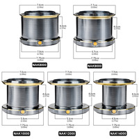 WEIHE Moulinets de pêche à la carpe Deep Sea Surf Spinning Rod Reel Metal Spool Carp Fishing Saltwater Fish Reel