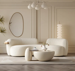 Disson Furniture's Italian Lishan Luxury Modern Designer Sofá seccional Light Luxury Living Room Love Seat Combination Villas - Product Image 3