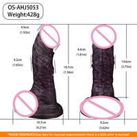 ORALSX 9.02 pouces Black Viper Double Density Suction Cup Dildo Grande Taille Stimulateur Point G Jouet de Plaisir en Silicone pour Adultes